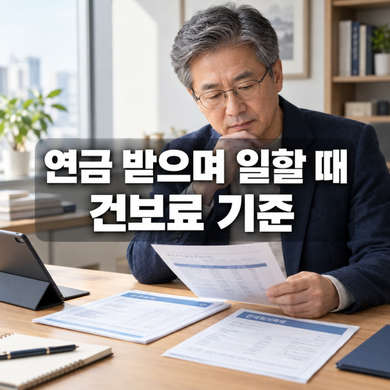 1961년생부터 1969년생 국민연금 받으며 일할 때 건보료 기준