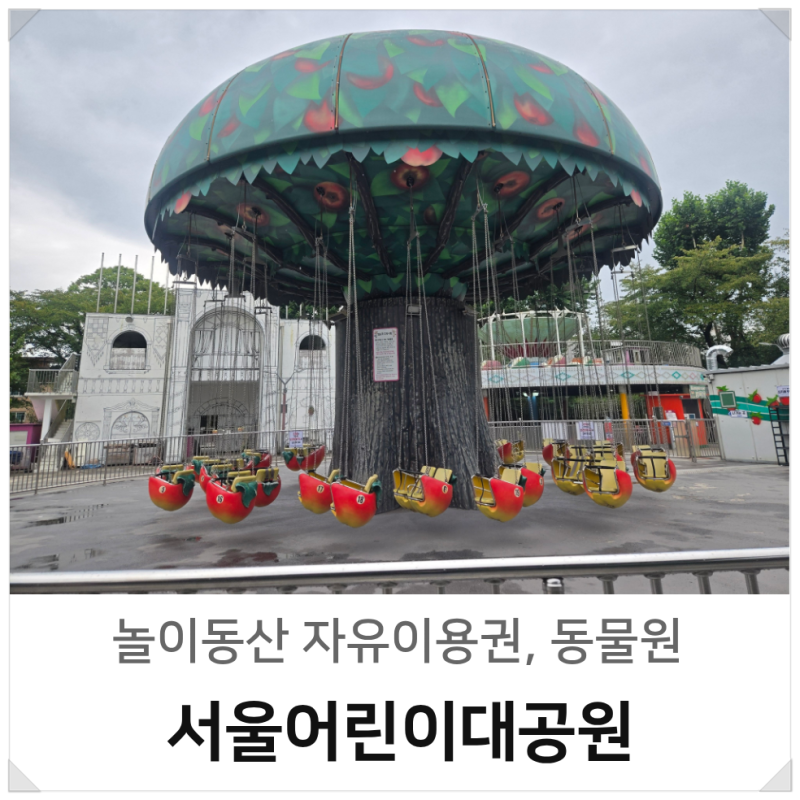 서울어린이대공원 놀이동산 주말 자유이용권 동물원 주차