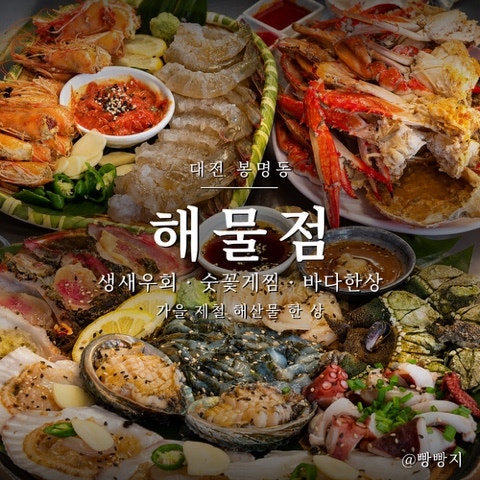 대전 봉명동 술집 '해물점' 생새우회·숫꽃게찜·바다한상 뿌시고 온 후기 (유성 해산물 맛집)