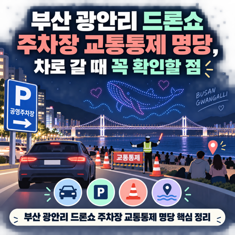 부산 광안리 드론쇼 명당은 어디? 주차장 교통통제 시간 총정리