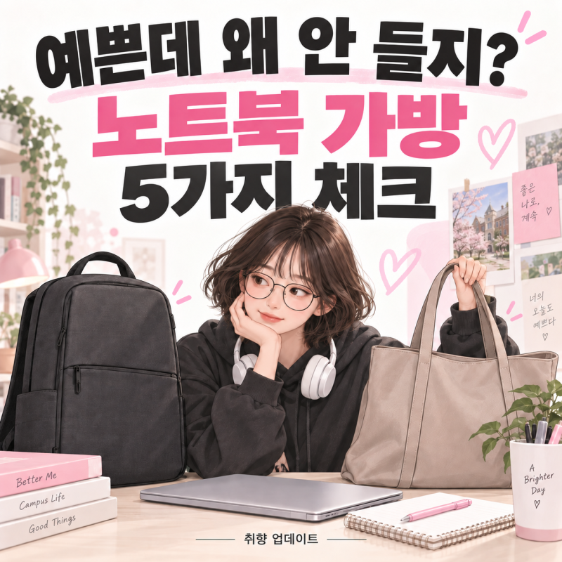 대학생 노트북 가방 고르는 법, 예쁜데 손 안 가는 가방 피하는 5가지 기준