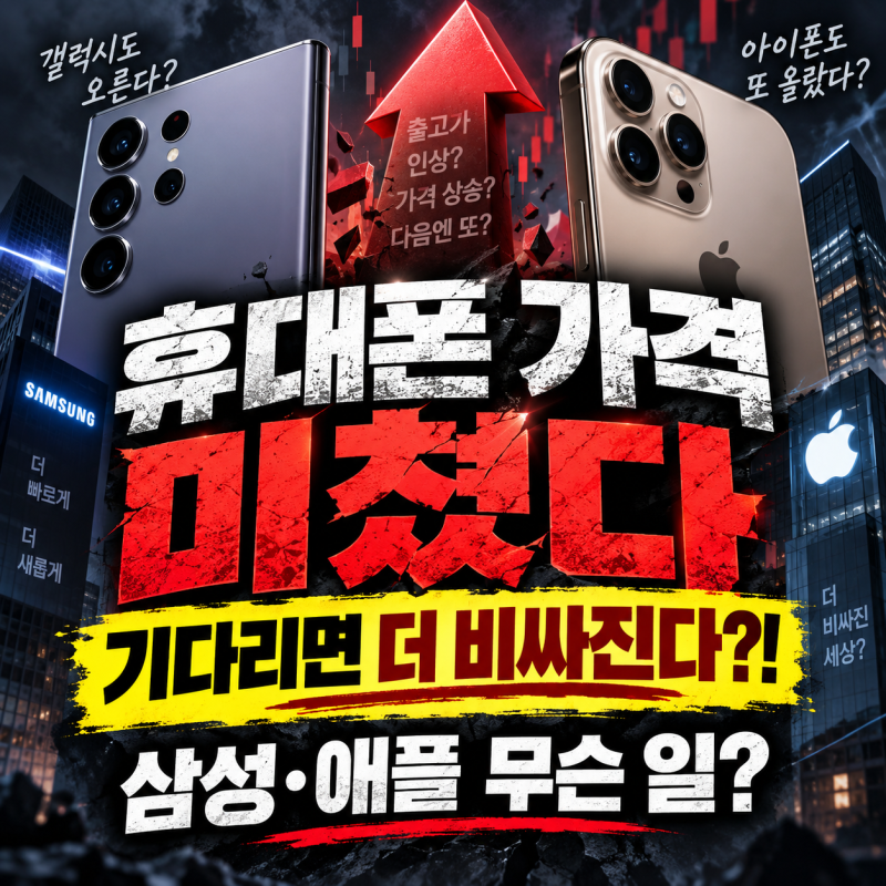 휴대폰 기다리면 싸진다? 큰일납니다… 삼성·애플 가격이 심상치 않습니다