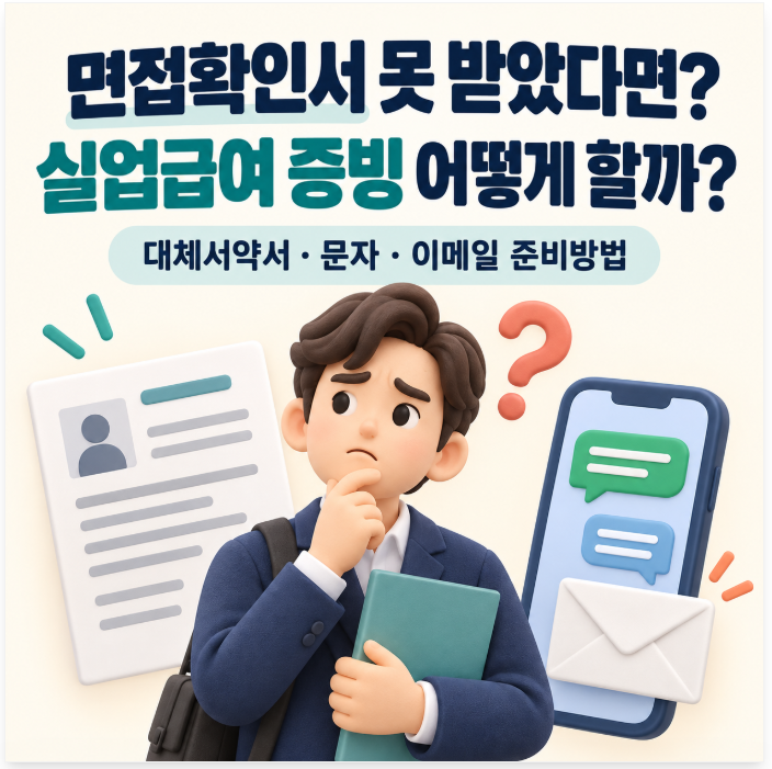 실업급여 면접 구직활동 증빙, 면접확인서가 없다면?