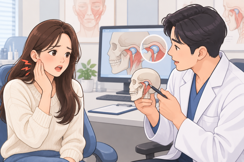 턱관절 통증 원인과 치료·스트레칭 | 입 벌릴 때 턱이 아프고 딱딱 소리가 난다면?