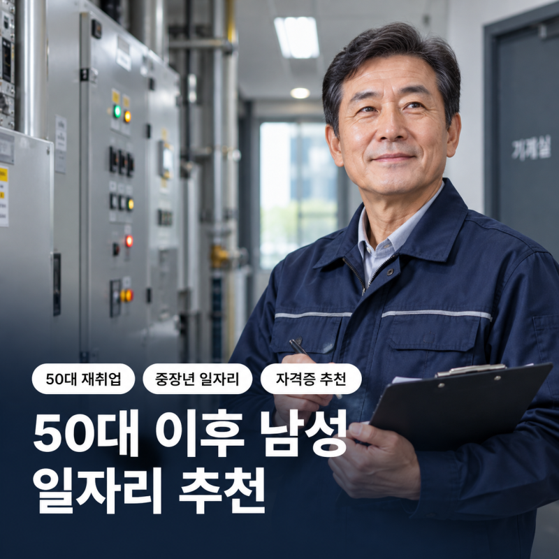 50대 이후 남성 일자리 어디서 찾을까? 자격증 없이 가능한 일과 재취업 준비