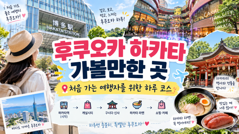 후쿠오카 하카타 가볼만한 곳｜처음 가는 여행자를 위한 하루 코스