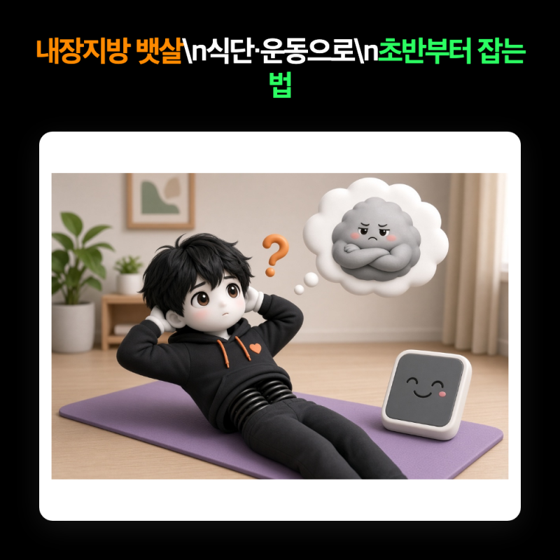 내장지방 뱃살 빼는 법, 복부비만 식단·운동 총정리