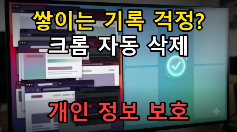 크롬 방문 기록 자동 삭제 설정, 브라우저 종료 시 구글 계정 포함 관리