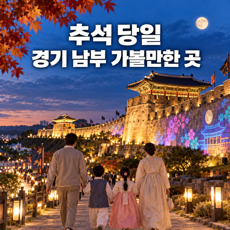 2026 추석 당일 경기 남부 가볼만한 곳｜수원·화성·용인 가족 나들이