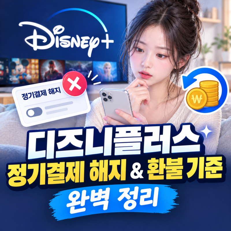 디즈니플러스 정기결제 해지 & 환불 기준 완벽 정리 (할인정보까지)