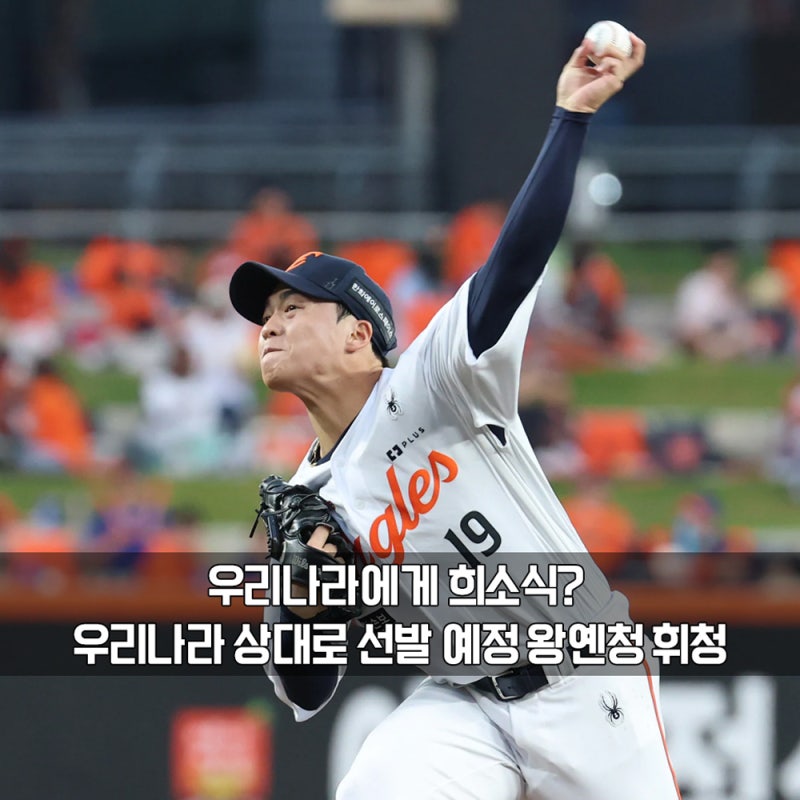 한국에게 호재? 아시안게임 대만대표팀 선발 유력 '한화 왕옌청' 대표팀 합류 직전 등판서 와....