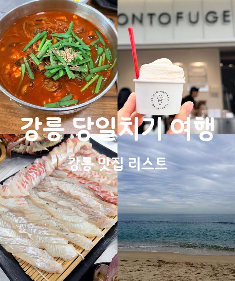 강릉 맛집 추천 리스트 : 당일치기 뚜벅이 여행 코스