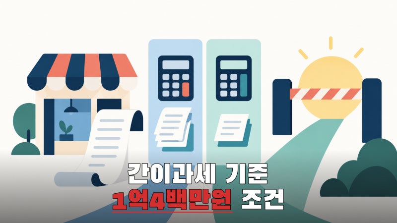 간이과세자 기준 1억4백만원, 매출만 보면 놓치는 세금계산서·부가세 조건