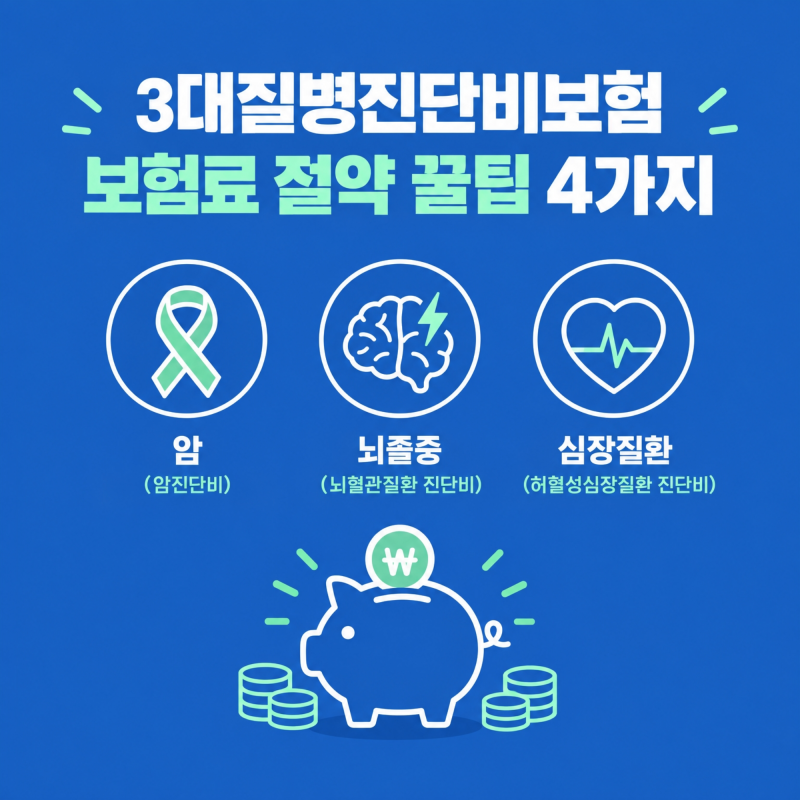 3대진단비보험 가입할때 알아두면 보험료 절약하는 꿀팁 4가지