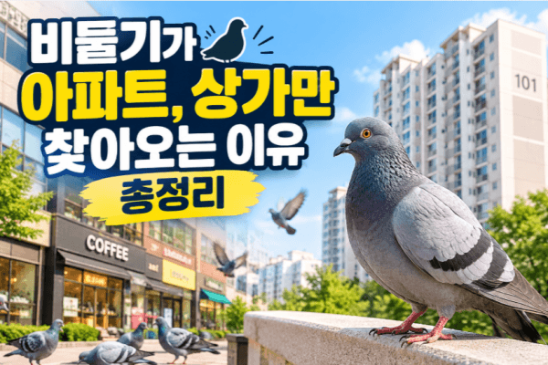 안산시흥군포의왕수원인천아파트상가비둘기퇴치 비둘기가 아파트 상가만 찾아오는 이유