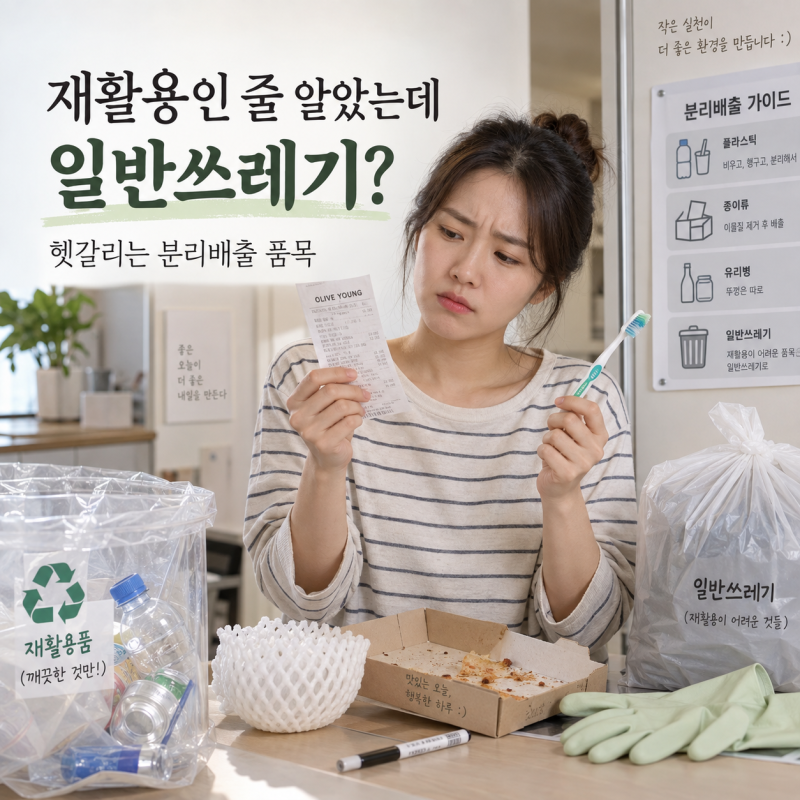 재활용인 줄 알았는데 일반쓰레기? 헷갈리는 분리배출 품목 정리