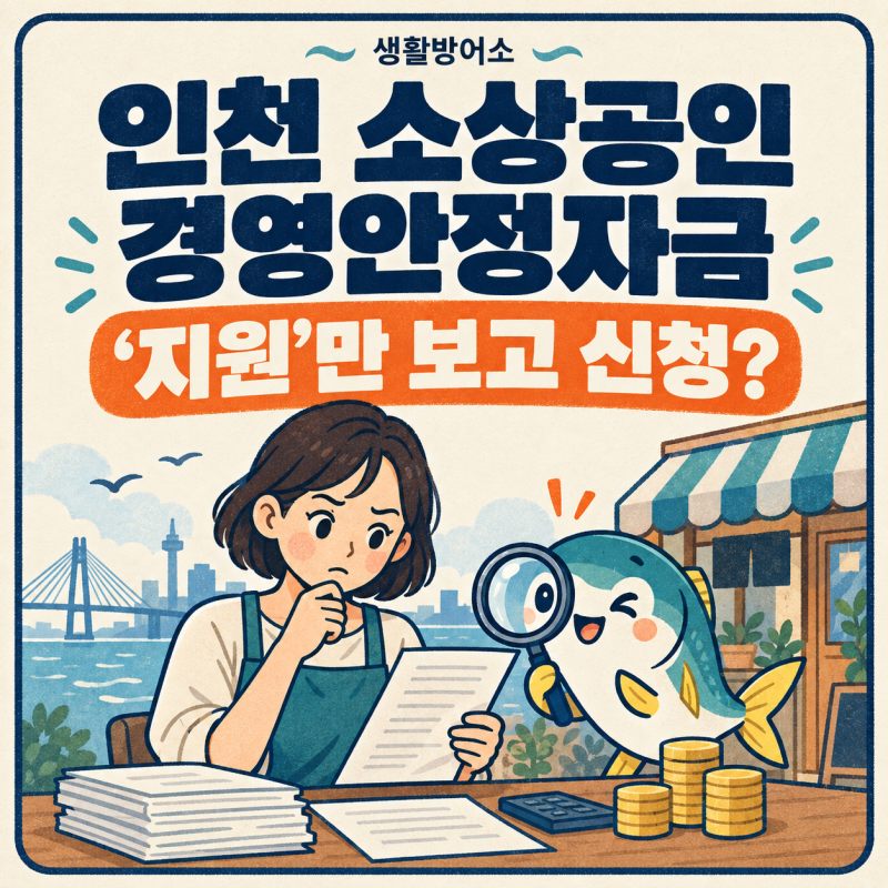 인천 소상공인 경영안정자금, ‘지원’이라는 말에 놓치기 쉬운 부분
