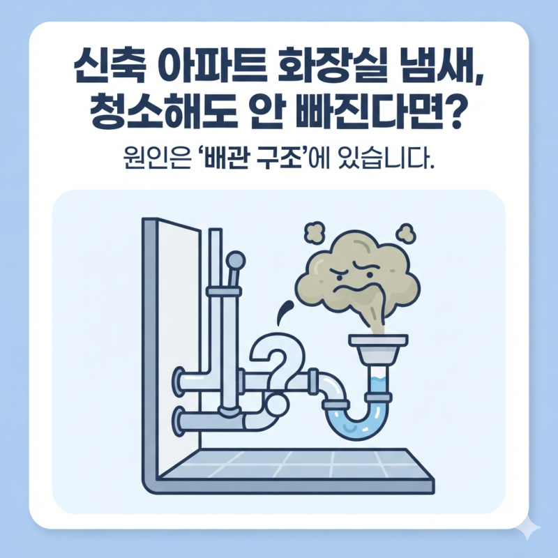 신축인데 왜 화장실서 똥냄새가 날까요? 범인은 청소가 아니라 배관이었습니다 (신축 화장실....