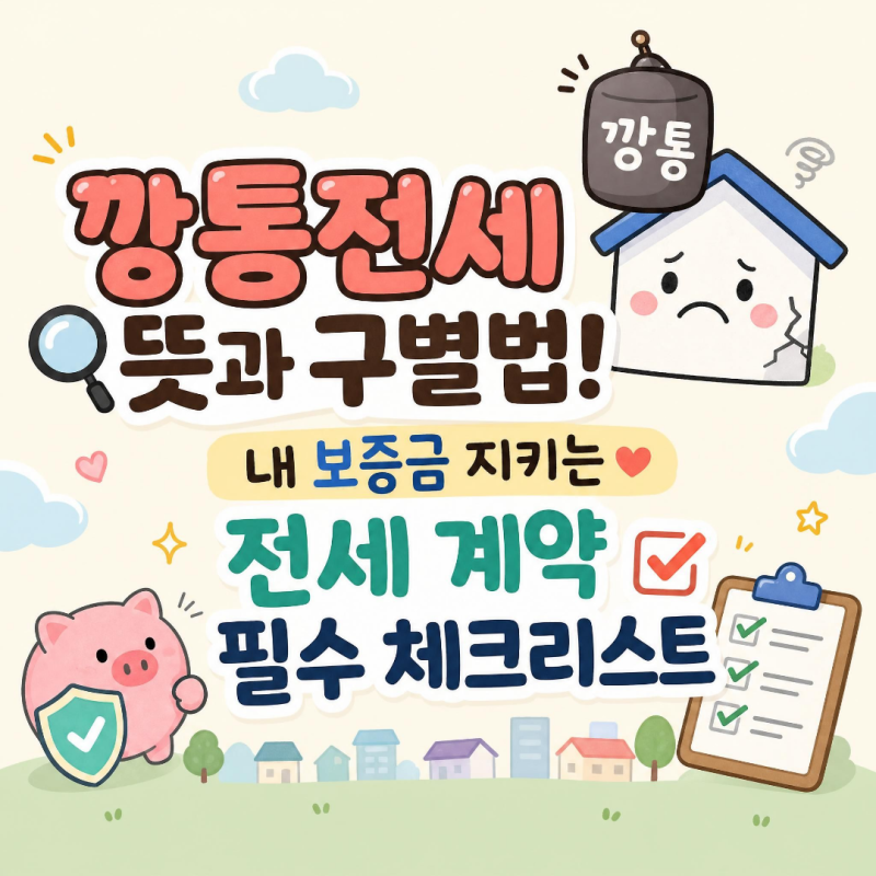 깡통전세 뜻과 구별법! 내 보증금 지키는 전세 계약 체크리스트