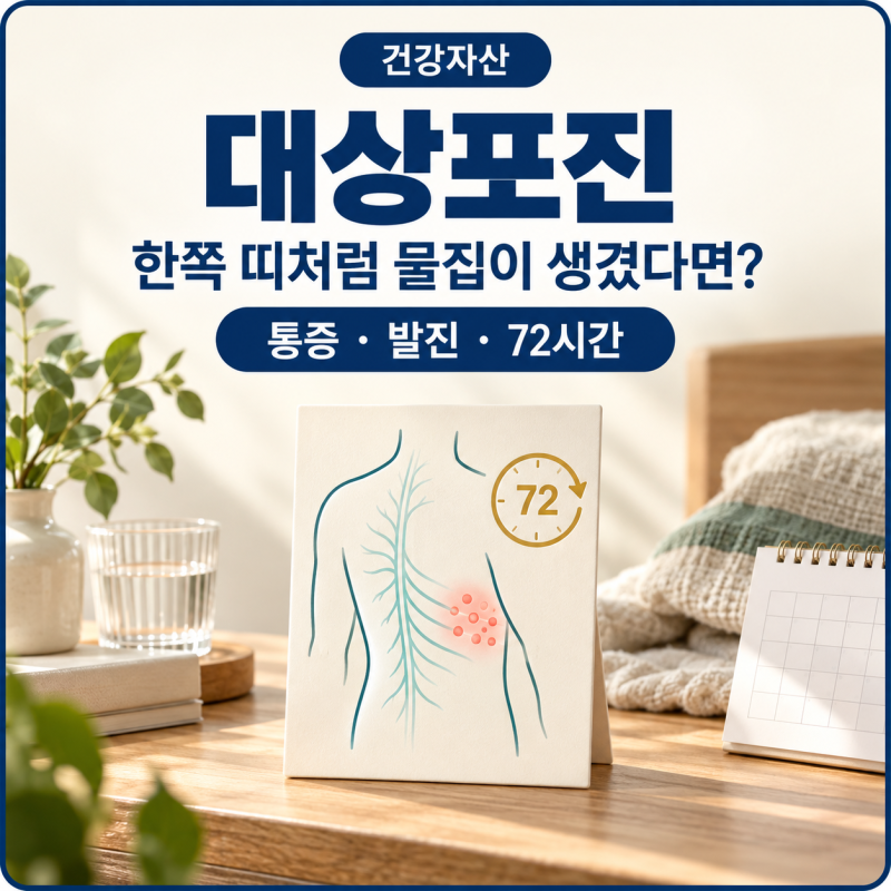 한쪽에 띠처럼 물집이 생겼다면 대상포진 치료 시기가 중요한 이유