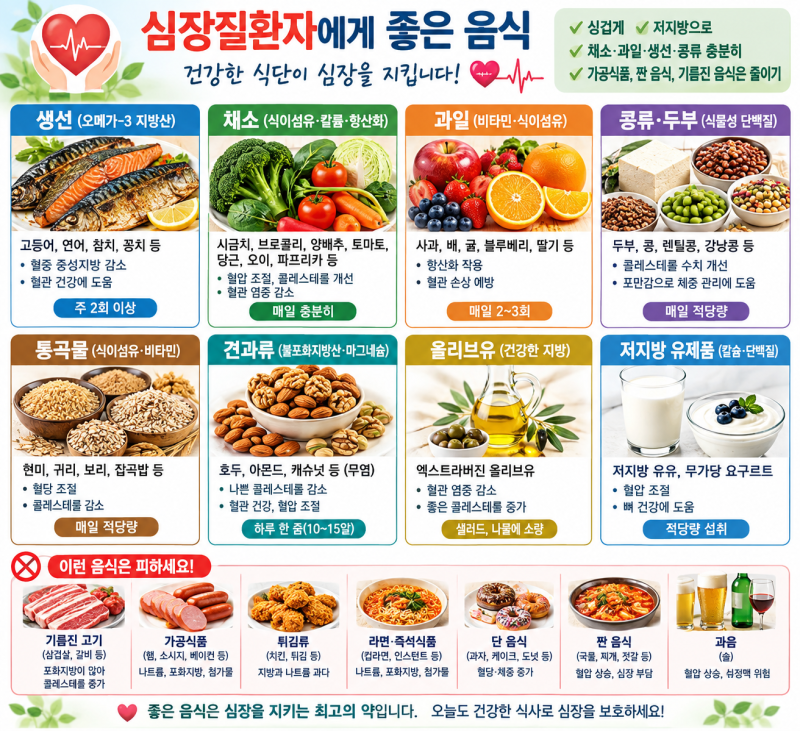 심장 건강에 좋은 음식과 걷기 운동 효과