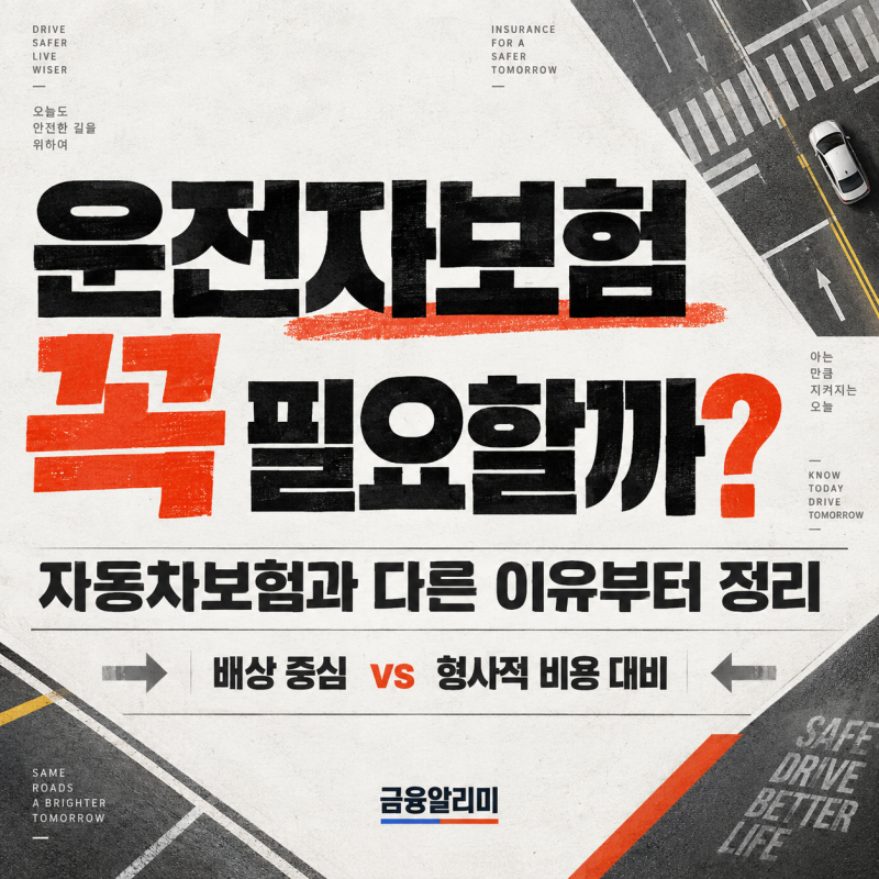 운전자보험 꼭 필요할까? 자동차보험과 다른 이유부터 정리