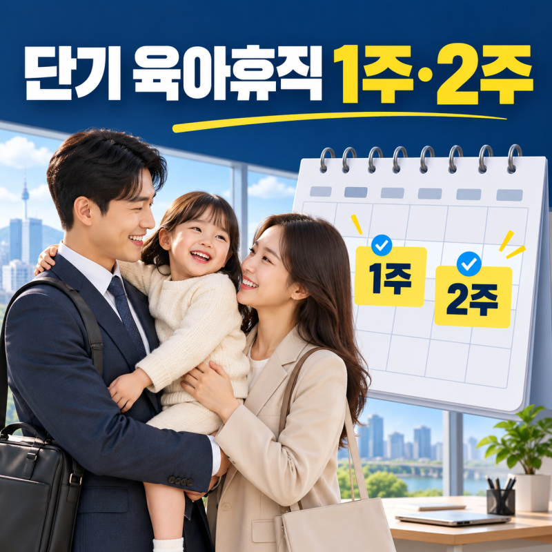 단기 육아휴직 1주·2주 사용 조건｜급여 계산과 회사 신청은 며칠 전까지?