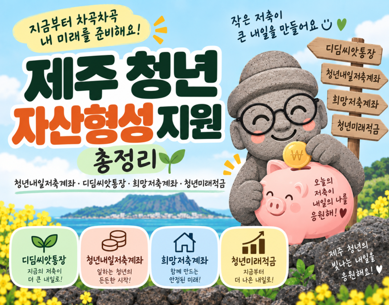 제주 청년 자산형성 지원 총정리｜청년내일저축계좌·디딤씨앗통장·청년미래적금