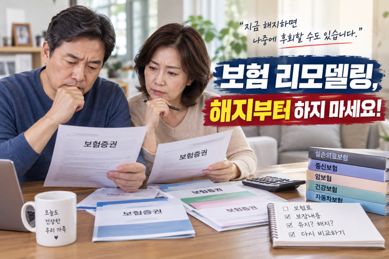 10년 넘게 낸 보험, 해지부터 하면 후회할 수 있습니다 (보험 리모델링 전 꼭 확인할 5가지)