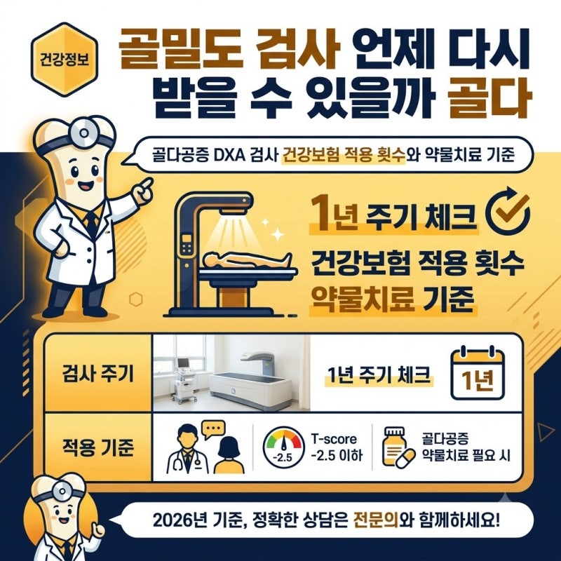 골밀도 검사 주기, 진짜 핵심은 간격보다 기준에 있었습니다