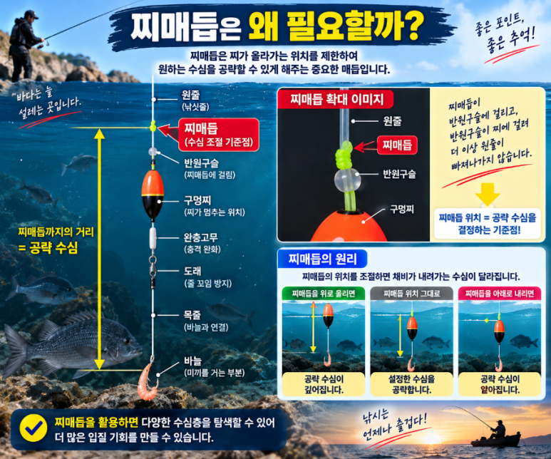 낚시 찌매듭 묶는 법