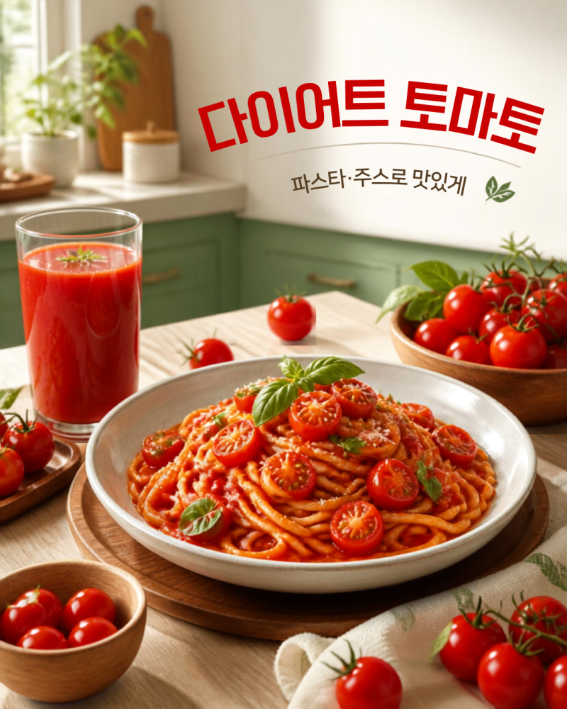 다이어트 토마토, 파스타·주스로 먹는 법과 칼로리