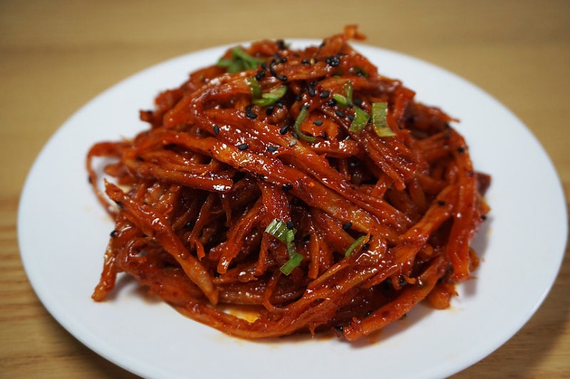 진미채 만들기, 맥반석 오징어포로 만드는 진미채볶음