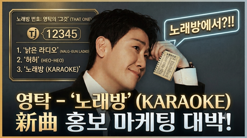 누가 신곡 홍보를 이렇게 해? ㅋㅋㅋ 영탁 유튜브 '노래방 콘셉트'  마케팅 대박!