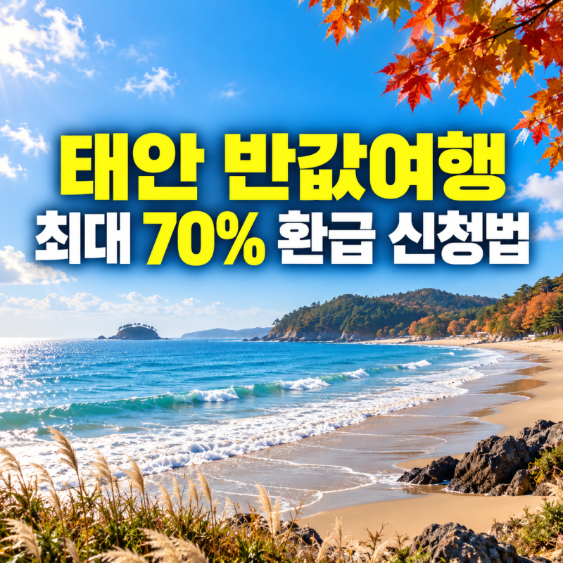 태안 반값여행 2026 1차 신청 방법과 청년 70% 환급 조건