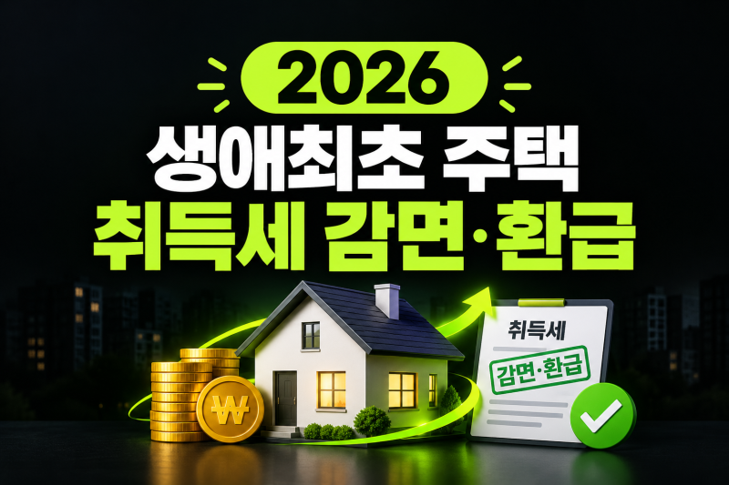 2026 생애최초 주택 취득세 감면 조건과 200만원 환급 신청 가이드