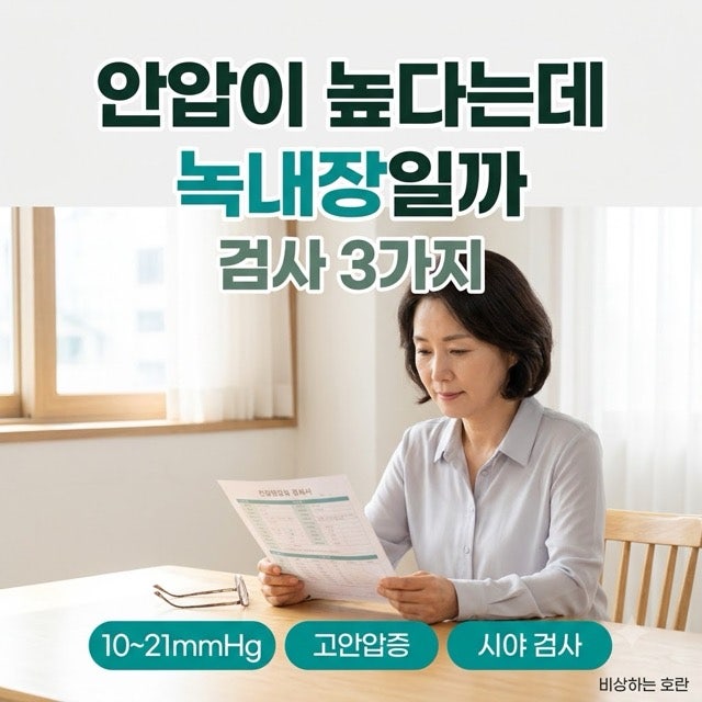 안압이 높다는데 녹내장일까? 판정을 가르는 검사 3가지