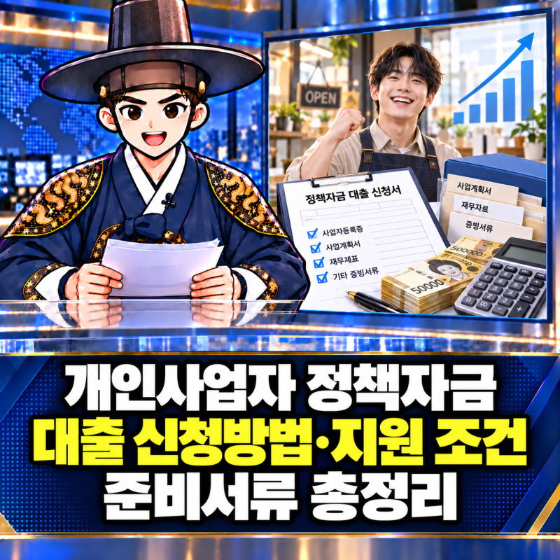 개인사업자 정책자금 대출 신청방법, 지원금 조건과 준비서류 총정리