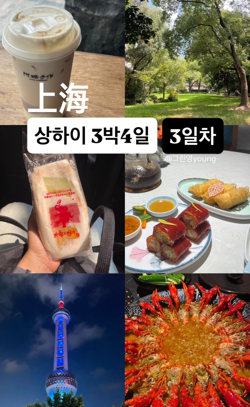 샹샹샹 상하이 3박4일 여행 | 3일차(출장 헤메, 아마수작, 코끼리 샌드, 점도덕, 정대광장, 와....