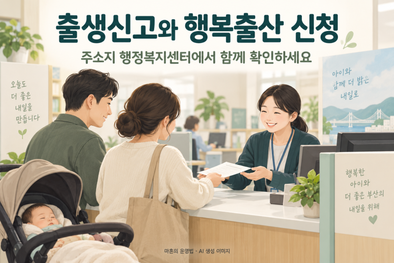 부산 출산지원금 신청 순서｜출생신고 후 챙길 혜택과 준비서류