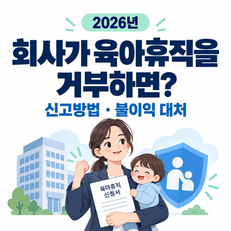 2026년 회사가 육아휴직을 거부하면? 신고방법과 사업주 처벌·불이익 대처 총정리