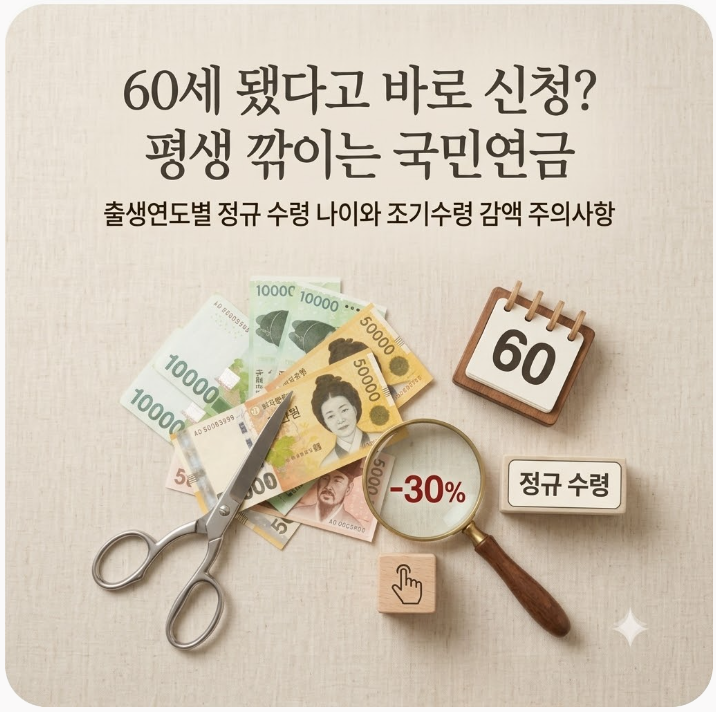 "60세 됐으니 바로 받는다?" 국민연금 먼저 신청했다가 손해보는 결정적 원인
