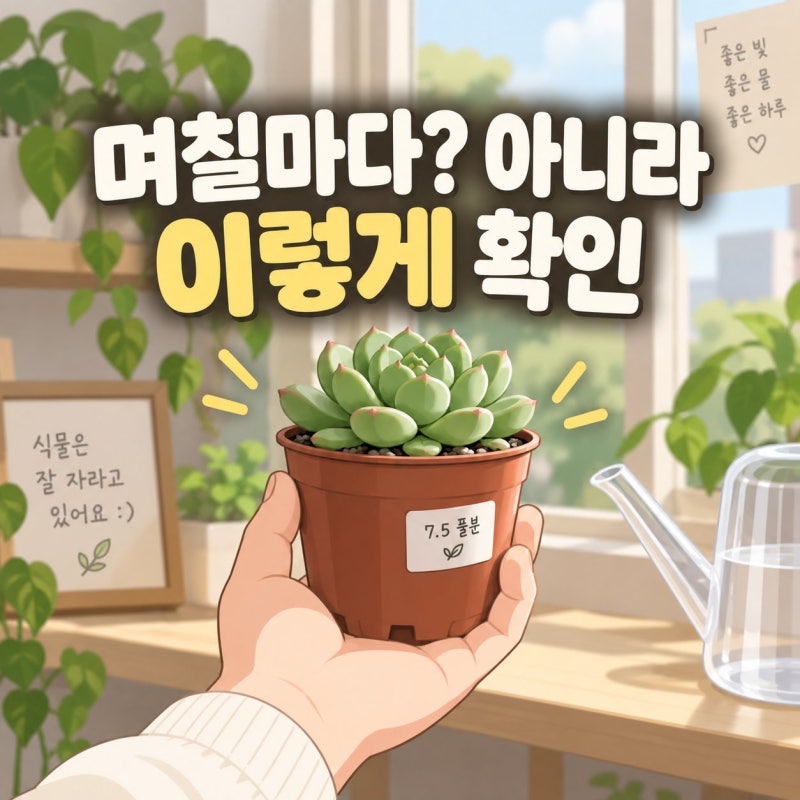 다육이 물 주기, 며칠마다가 아니라 이렇게 확인하세요