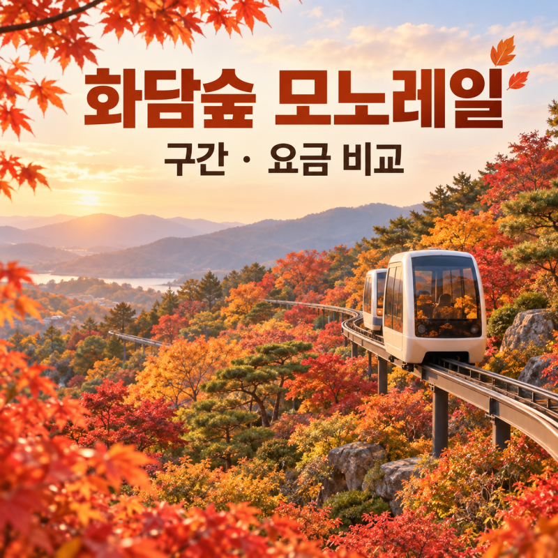 화담숲 모노레일 1·2구간과 순환권 비교, 요금·도보 시간 정리