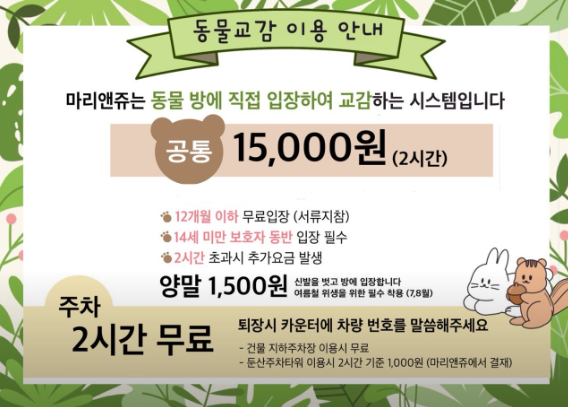 대전 이색데이트 추천 동물과 직접 교감하는 이색동물체험 마리앤쥬