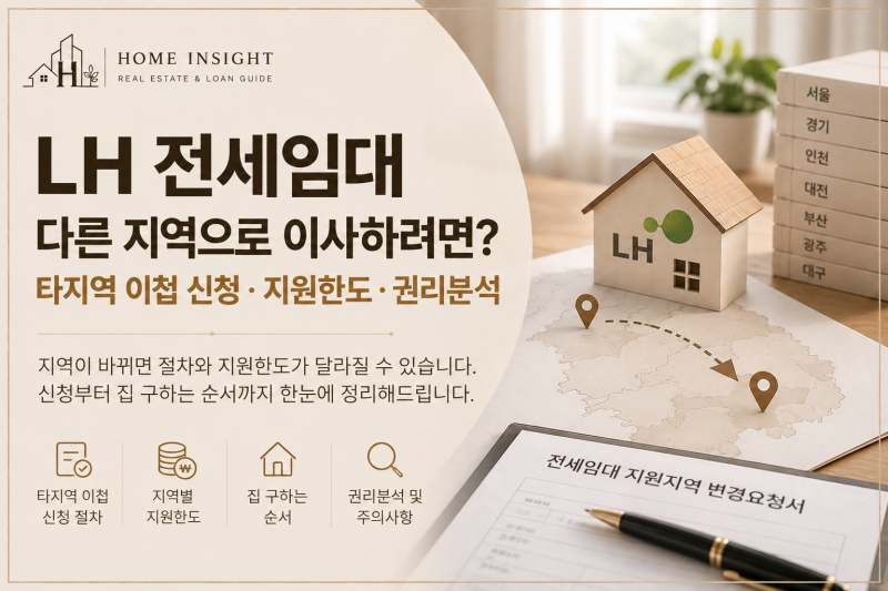 LH 전세임대 다른 지역으로 이사하려면?｜타지역 이첩 신청 · 지원한도 · 권리분석