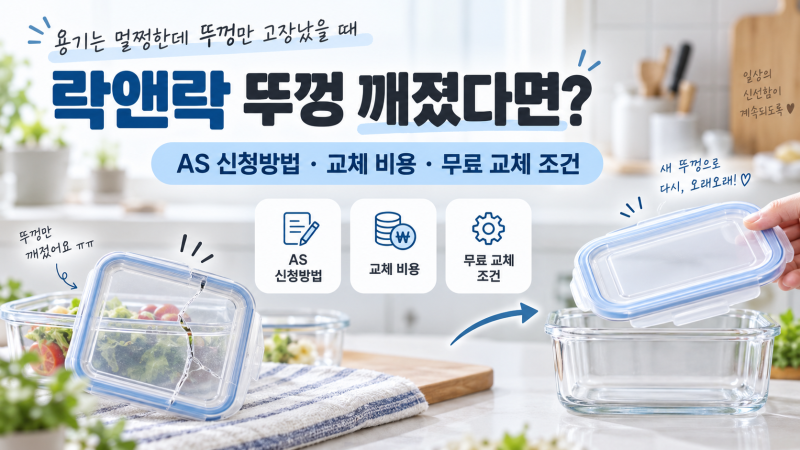 락앤락 뚜껑 AS 정말 될까? 공식 FAQ와 실제 문의 결과 확인
