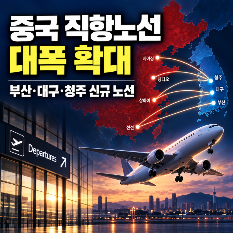 부산·대구·청주에서 중국 직항 늘어난다…실제 항공권은 언제부터 살 수 있나
