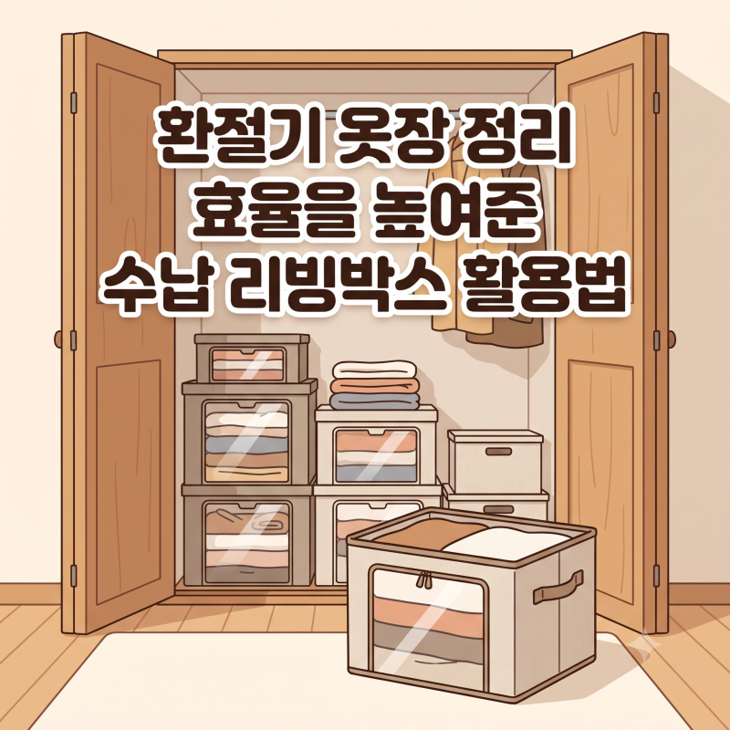 환절기 옷장 정리 효율을 높여준 수납 리빙박스 활용법