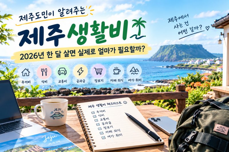 제주도민이 알려주는 제주 생활비｜2026년 한 달 살면 실제로 얼마가 필요할까?